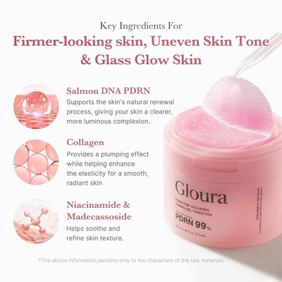 PDRN Pink Collagen Toning Gel Toner Pad