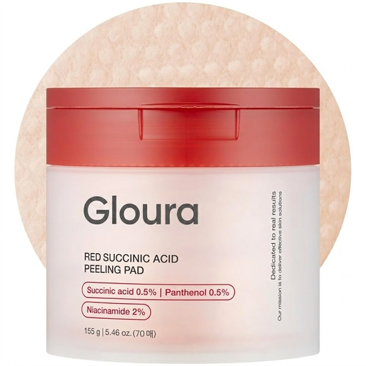 Red Succinic Acid Peeling Toner Pad