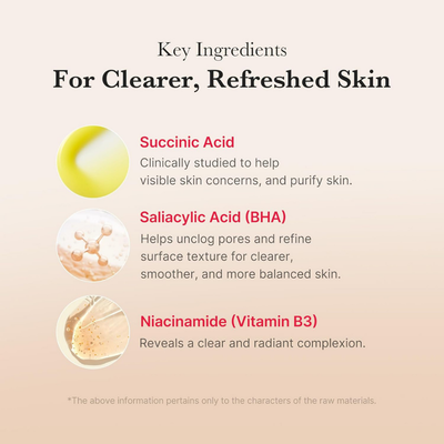 Red Succinic Acid Peeling Toner Pad
